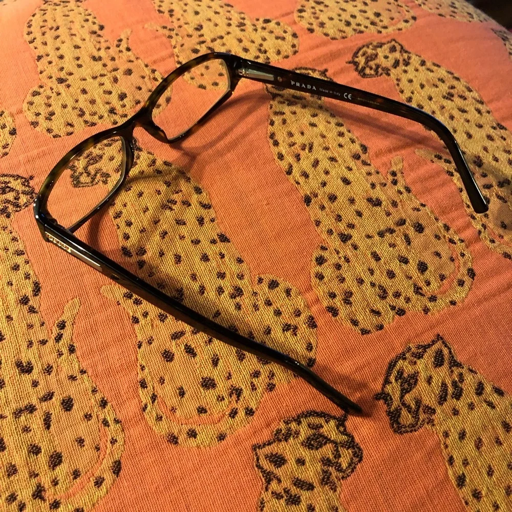 Prada Black Rectangular Optical Glasses